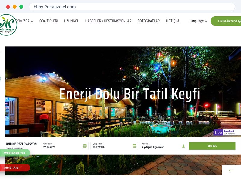 Akyüz Otel Web Sitesi